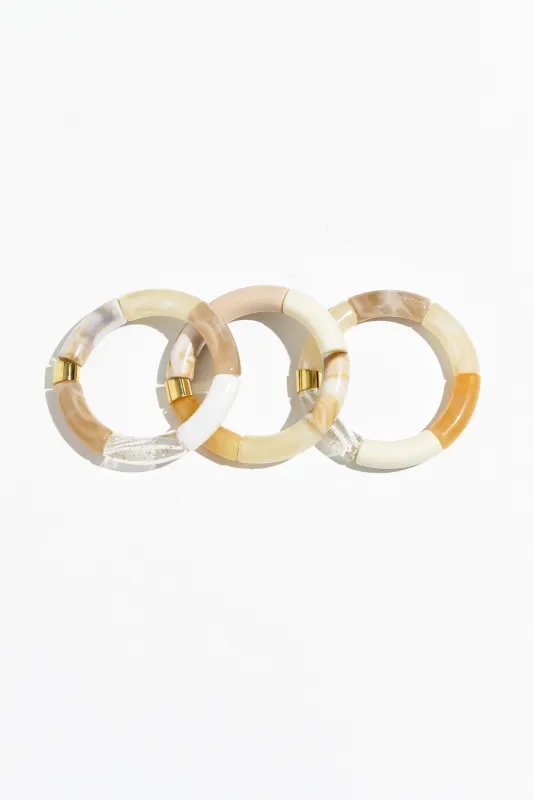 Sheryl Natural Beaded Bracelet Set sold by Blue Bungalow
