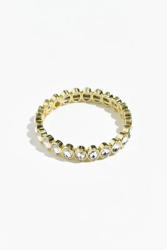 Temperance Gold Crystal Beaded Bracelet sold by Blue Bungalow