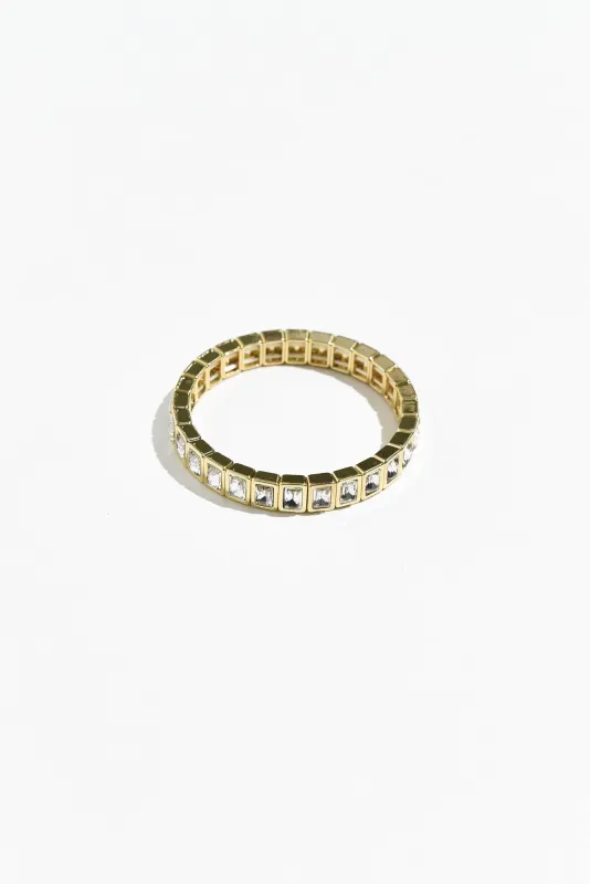 Nikita Gold Crystal Beaded Bracelet sold by Blue Bungalow