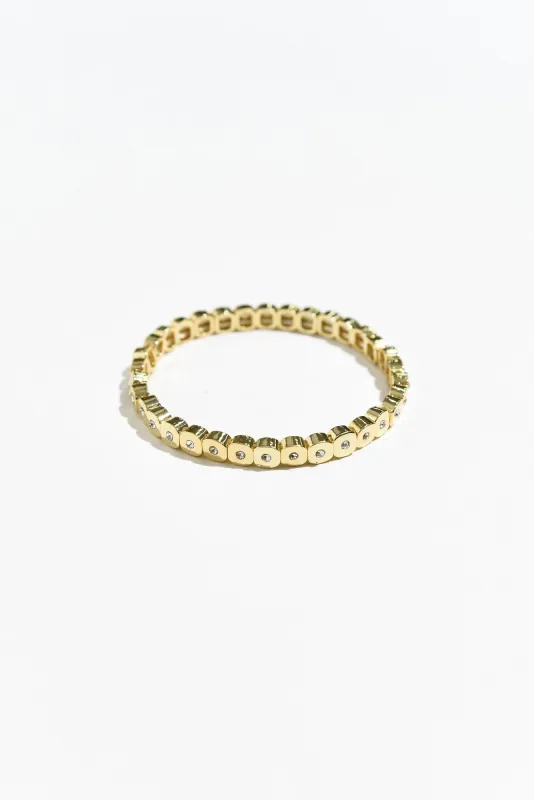 Artemis Gold Crystal Beaded Bracelet sold by Blue Bungalow