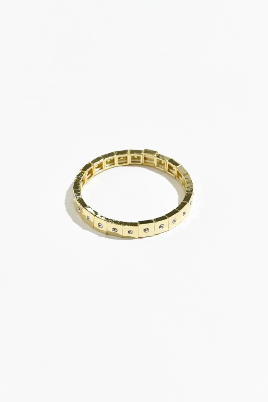 Isobel Gold Crystal Beaded Bracelet sold by Blue Bungalow