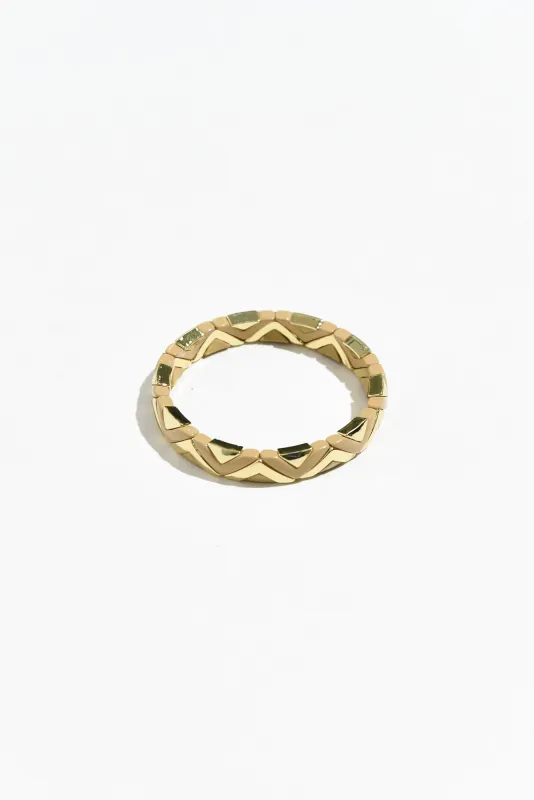 Sasha Mocha Chevron Beaded Bracelet sold by Blue Bungalow