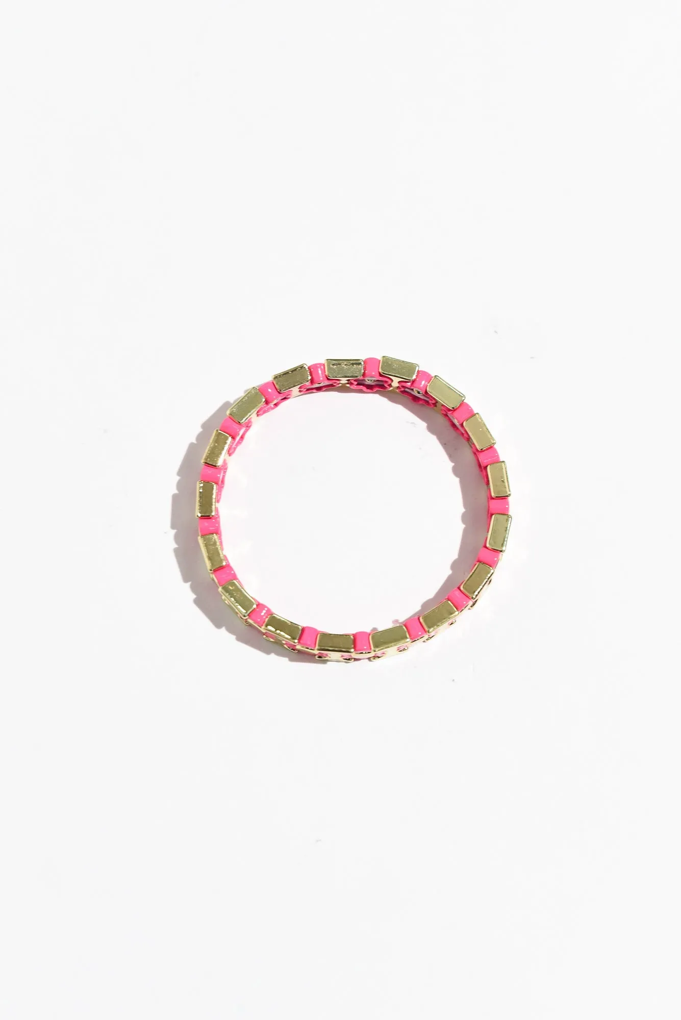 Flora Pink Daisy Beaded Bracelet sold by Blue Bungalow product image thumbnail 2