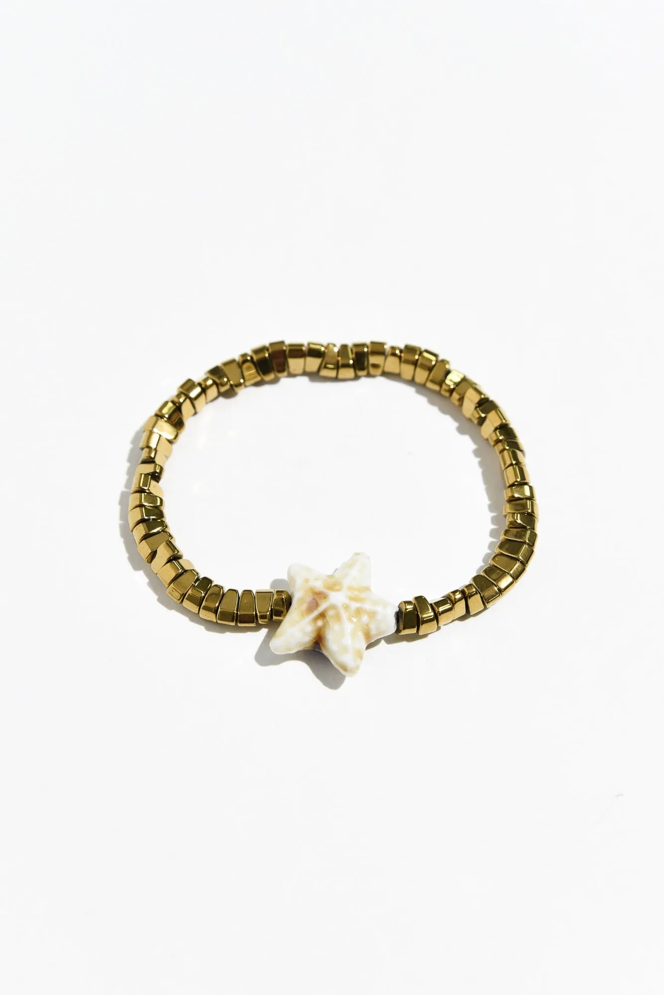 Caprina Gold Starfish Beaded Bracelet sold by Blue Bungalow