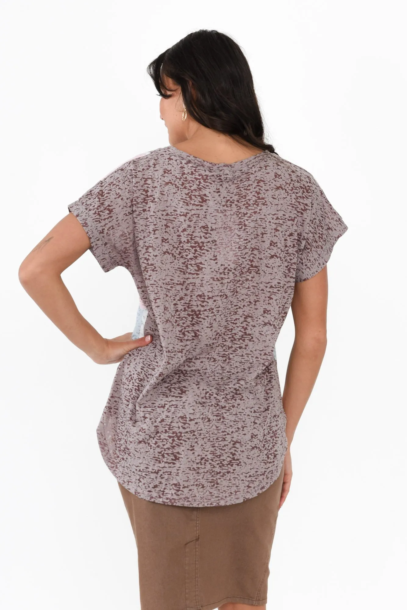Lainey Chocolate Spot Cotton Blend Tee sold by Blue Bungalow product image thumbnail 4