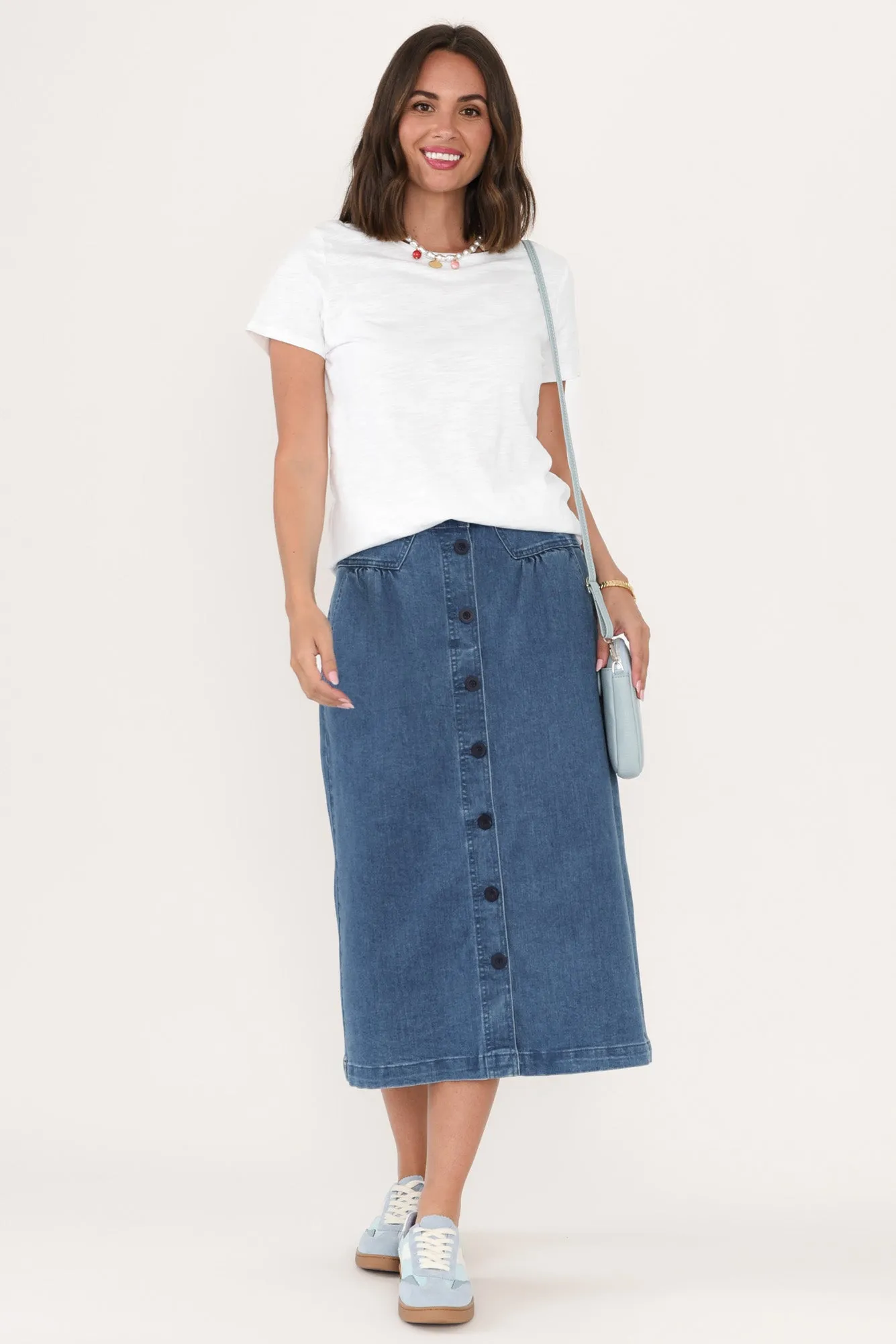 Felicity White Cotton Tee sold by Blue Bungalow product image thumbnail 2