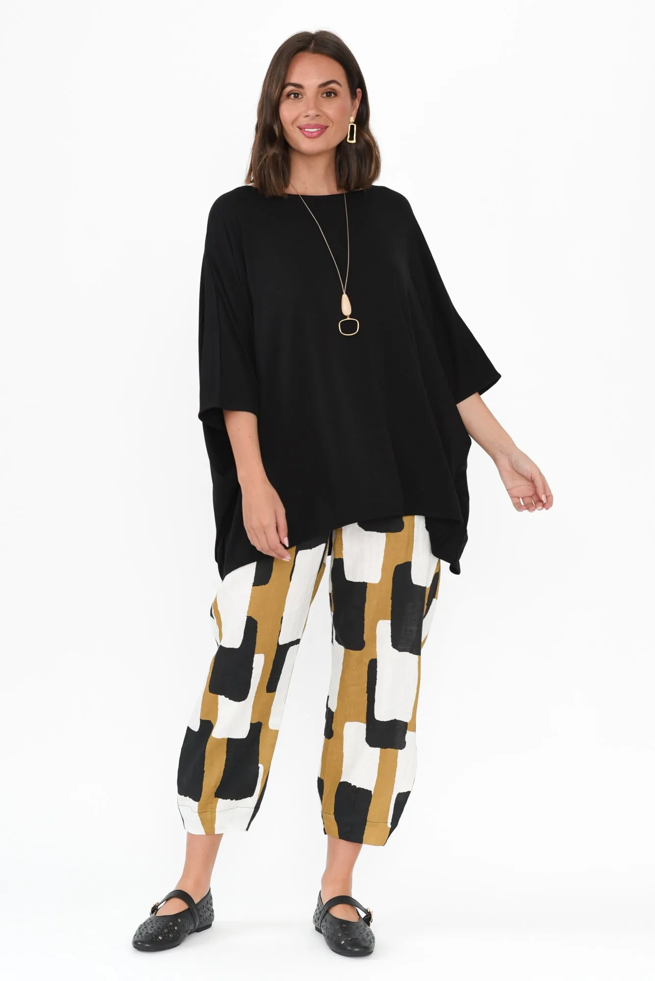 Clemency Black Drape Top sold by Blue Bungalow product image thumbnail 2