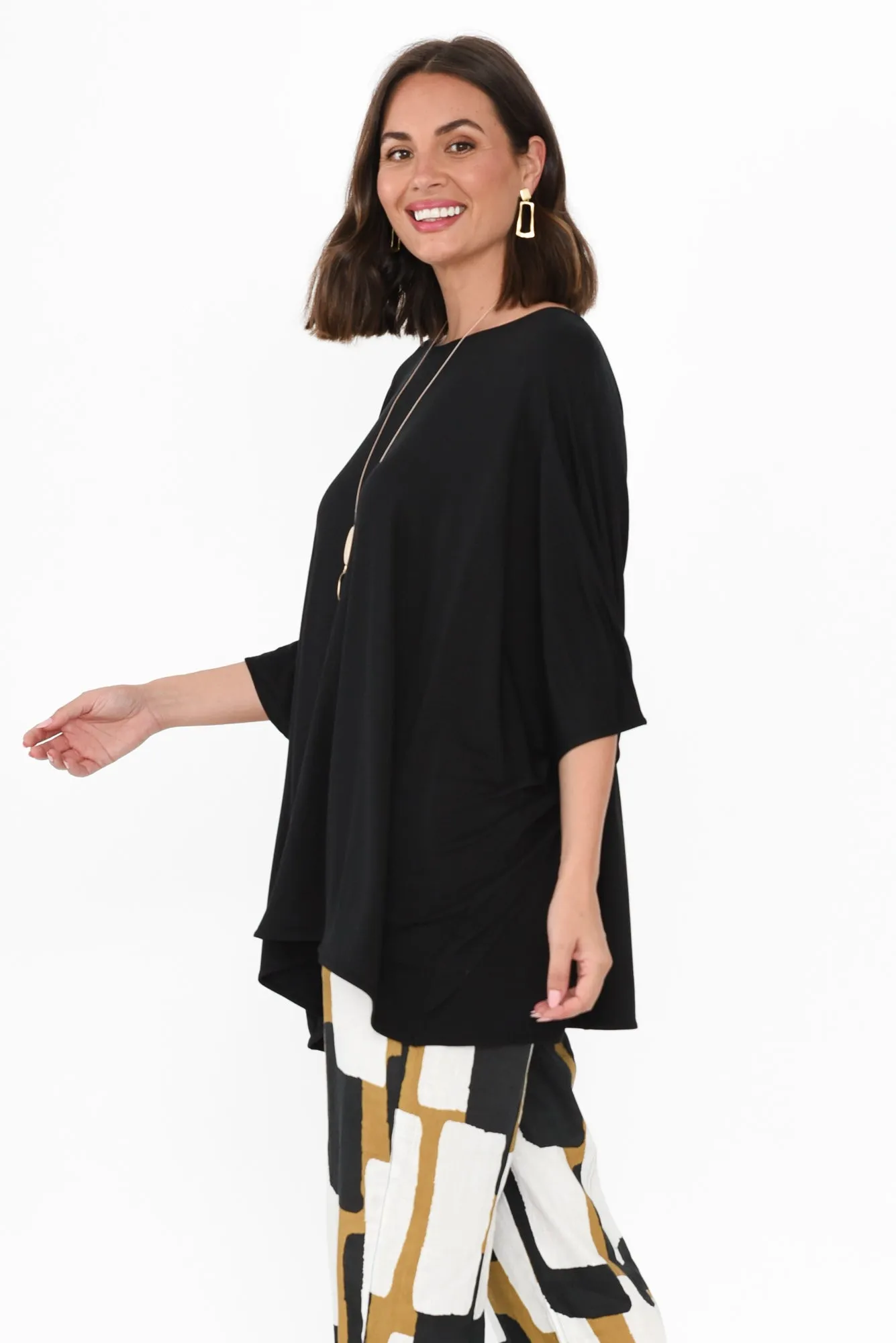 Clemency Black Drape Top sold by Blue Bungalow product image thumbnail 3