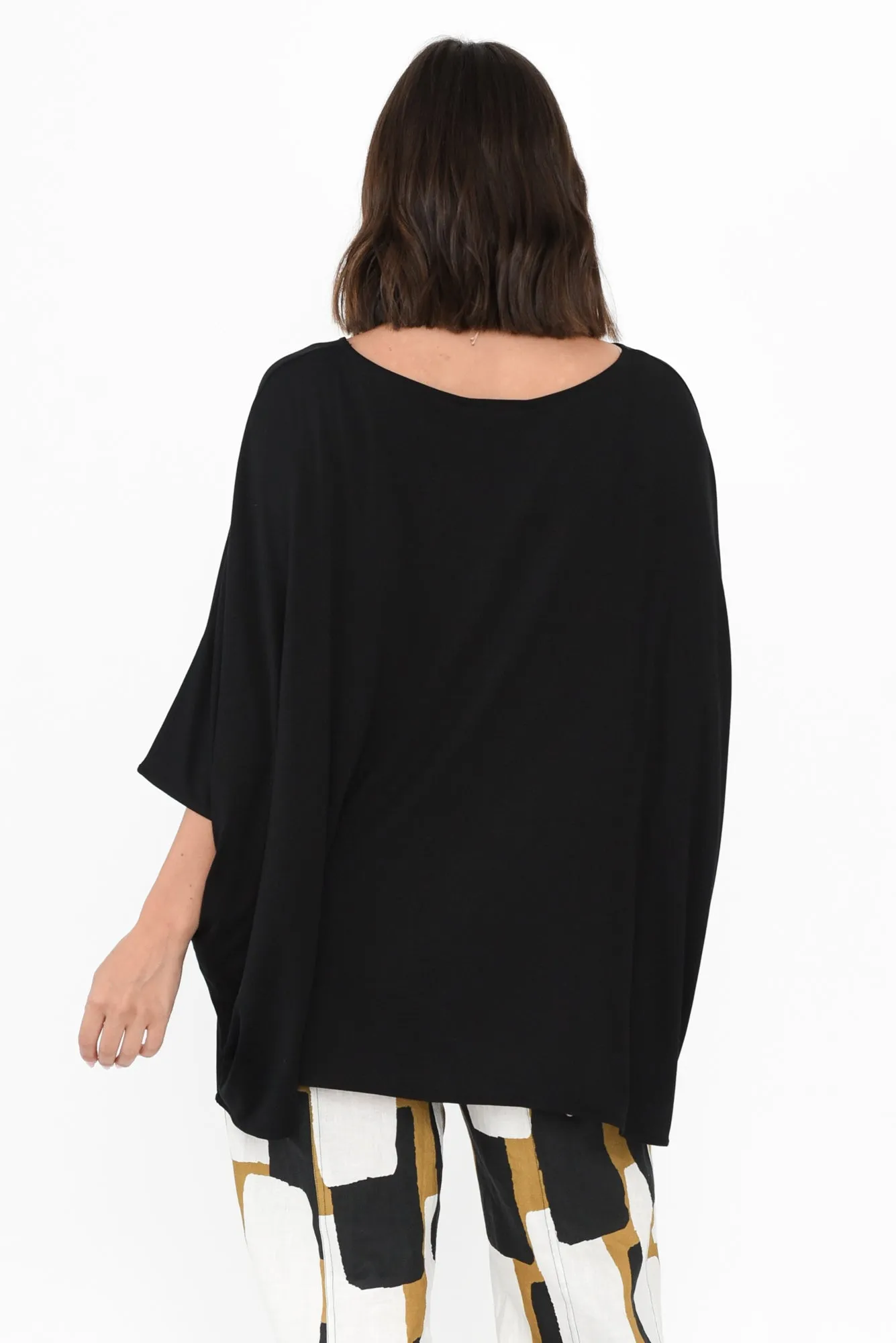 Clemency Black Drape Top sold by Blue Bungalow product image thumbnail 4