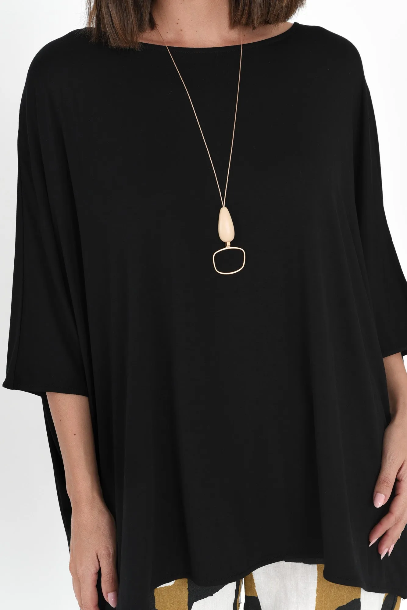Clemency Black Drape Top sold by Blue Bungalow product image thumbnail 5