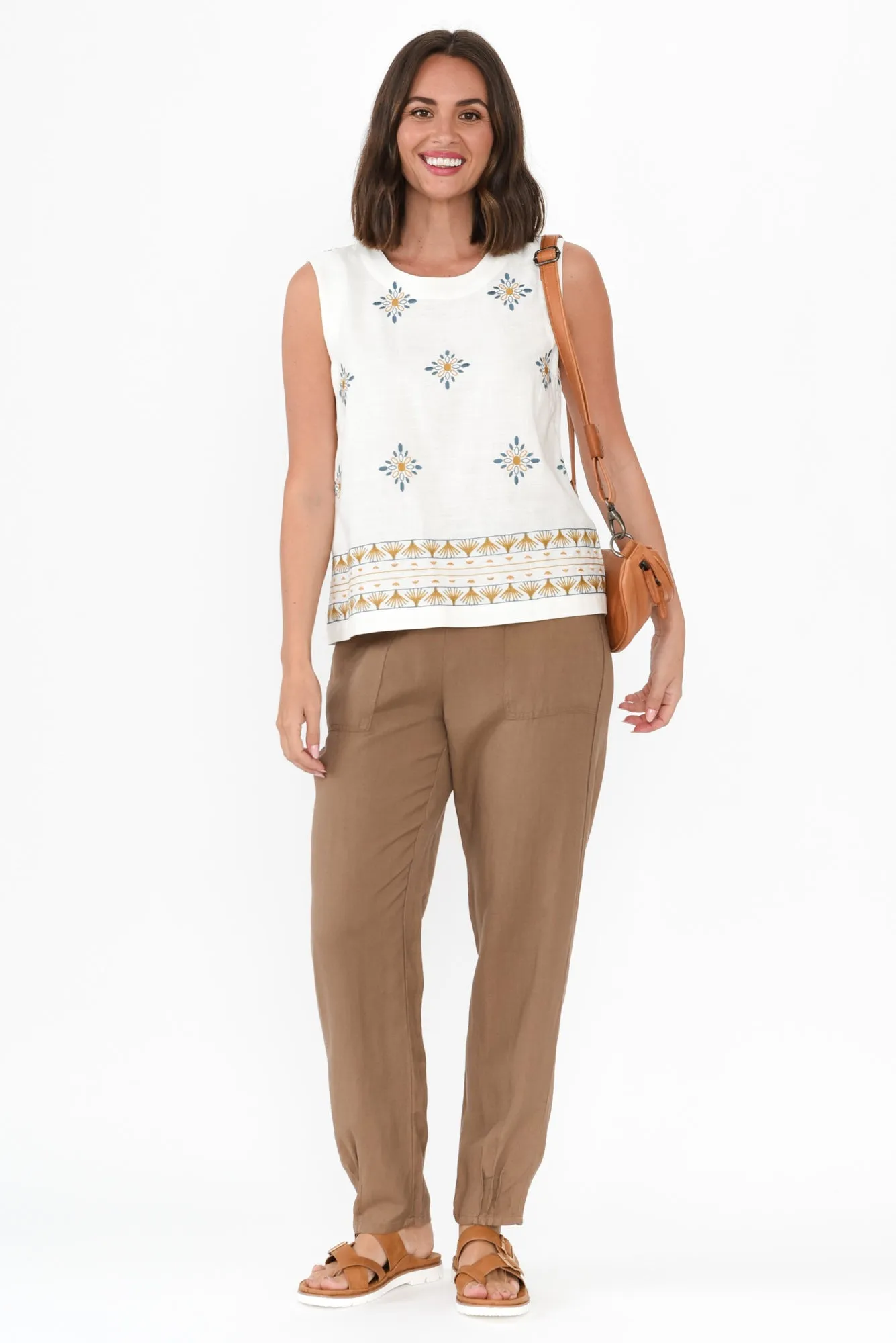 Manon Mocha Cropped Pants sold by Blue Bungalow product image thumbnail 2