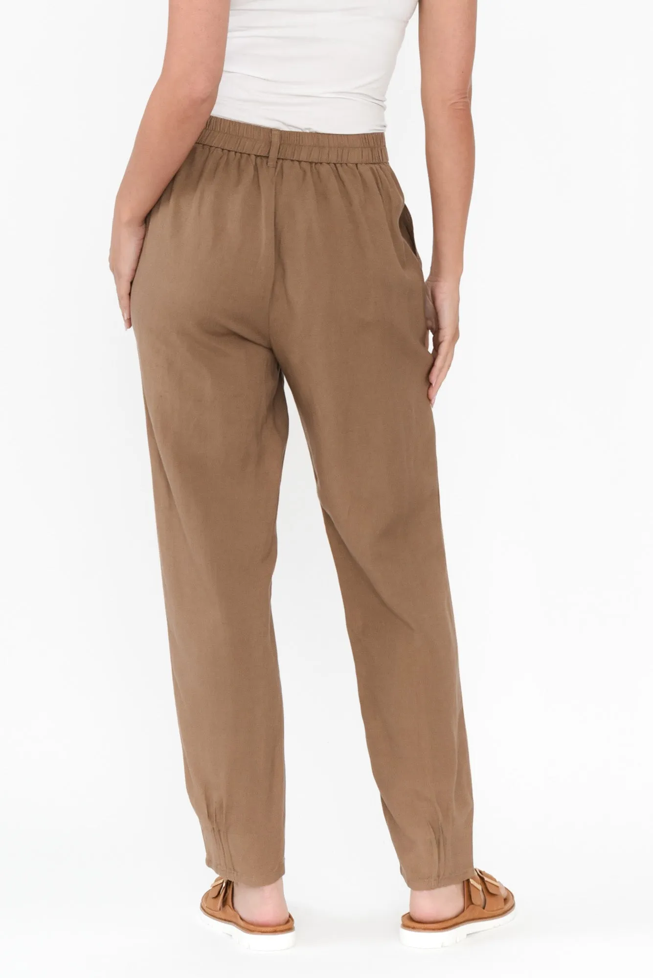 Manon Mocha Cropped Pants sold by Blue Bungalow product image thumbnail 4