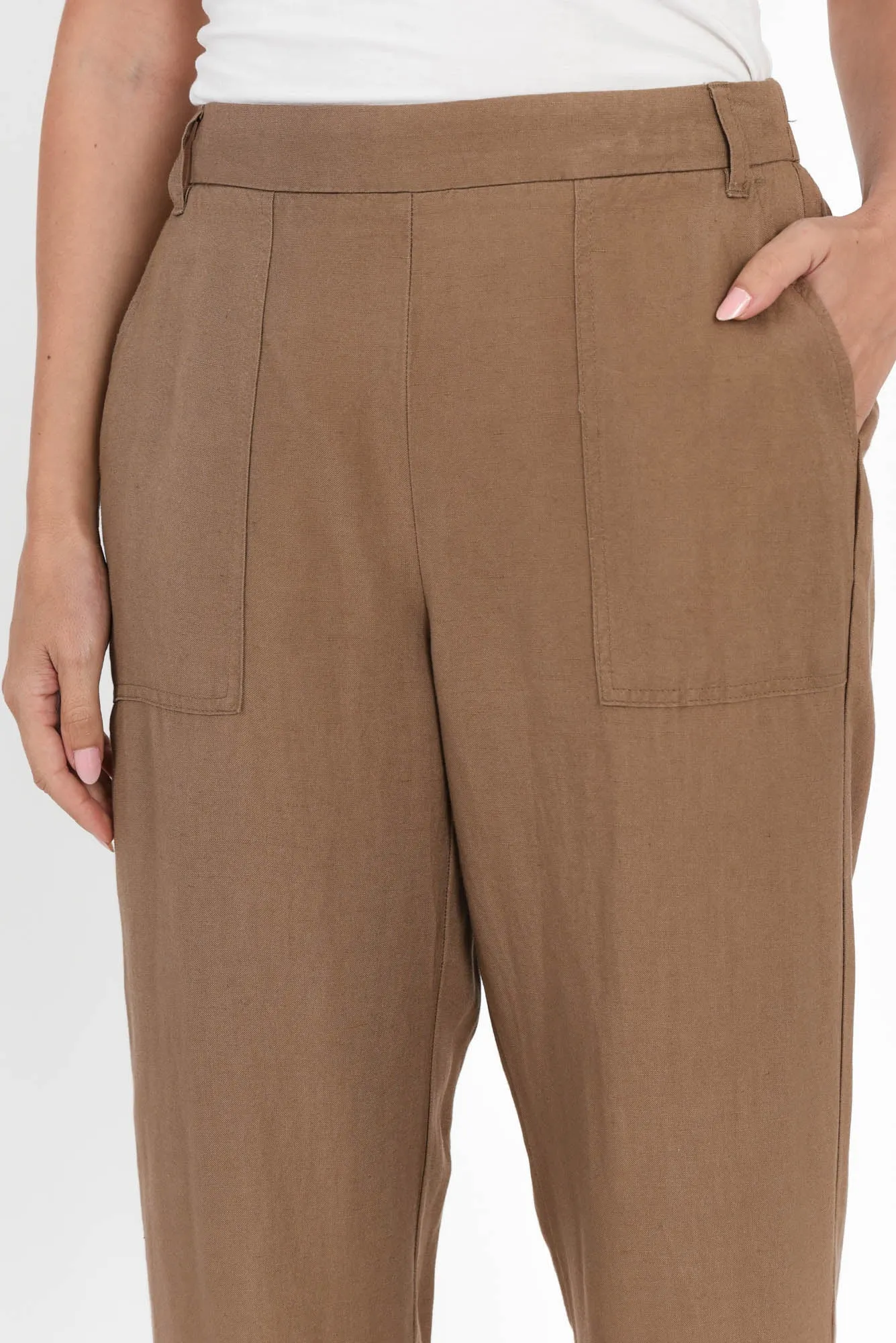 Manon Mocha Cropped Pants sold by Blue Bungalow product image thumbnail 5