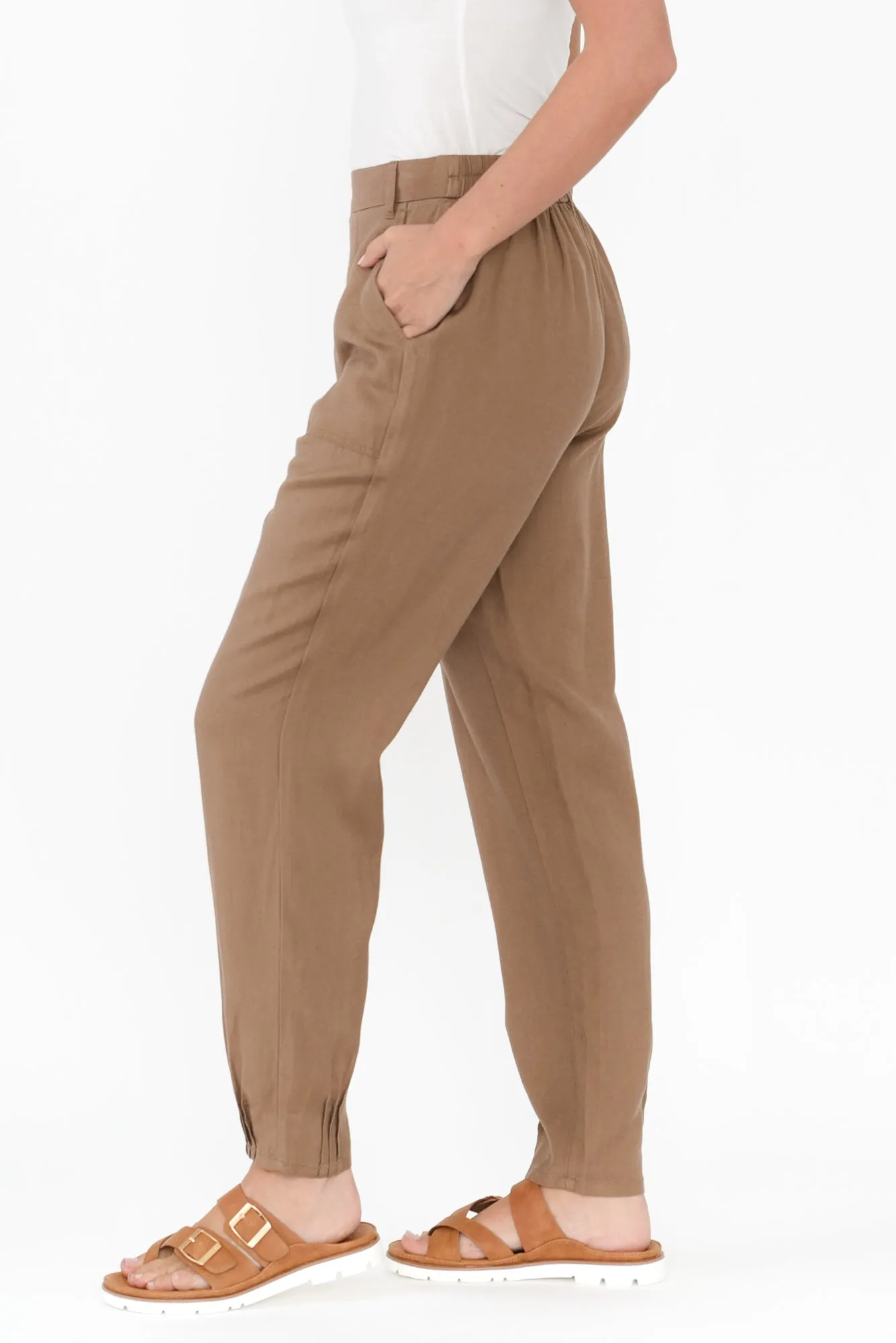 Manon Mocha Cropped Pants sold by Blue Bungalow product image thumbnail 3