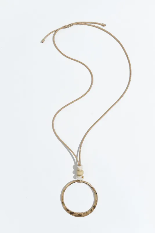 Callaway Gold Circle Pendant Necklace sold by Blue Bungalow