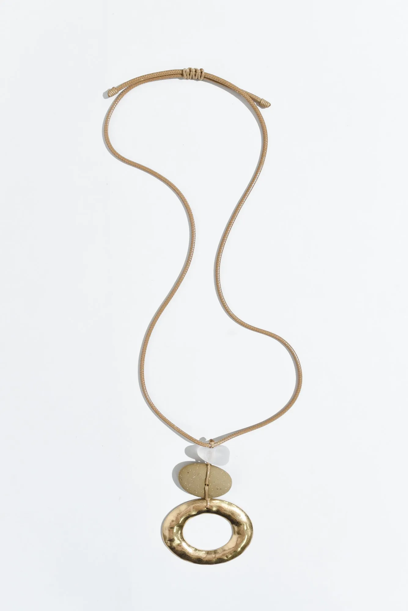 Gianna Rose Gold Circle Pendant Necklace sold by Blue Bungalow