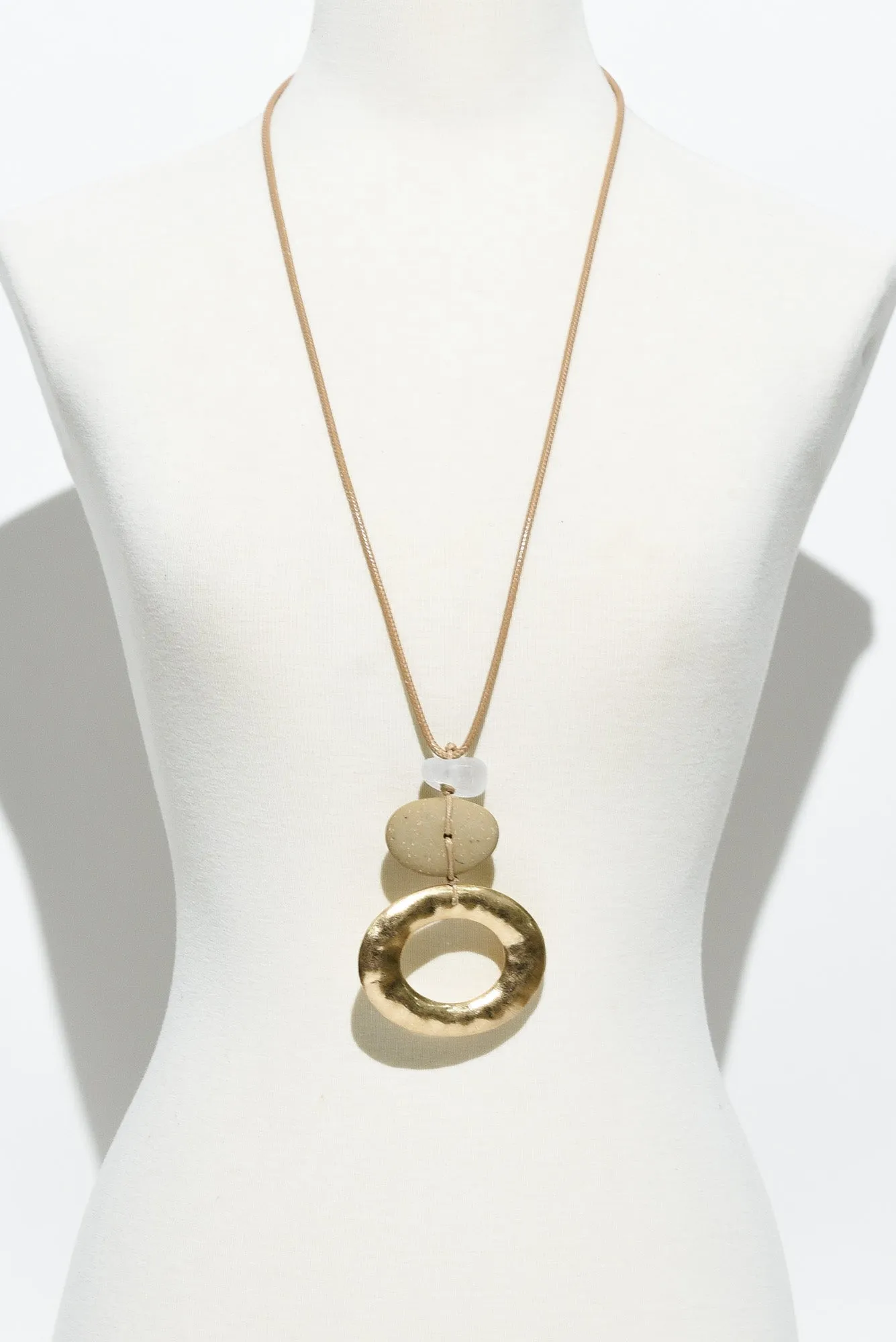 Gianna Rose Gold Circle Pendant Necklace sold by Blue Bungalow product image thumbnail 2