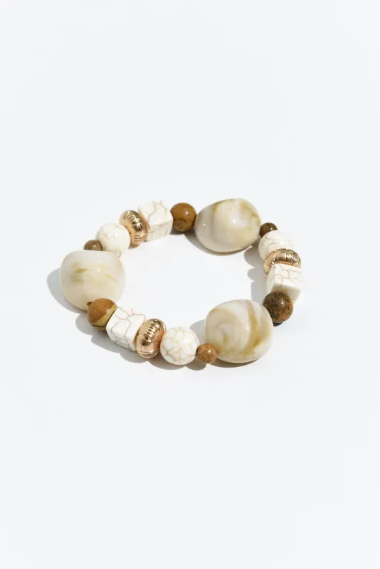 Ellis Ivory Beaded Bracelet sold by Blue Bungalow