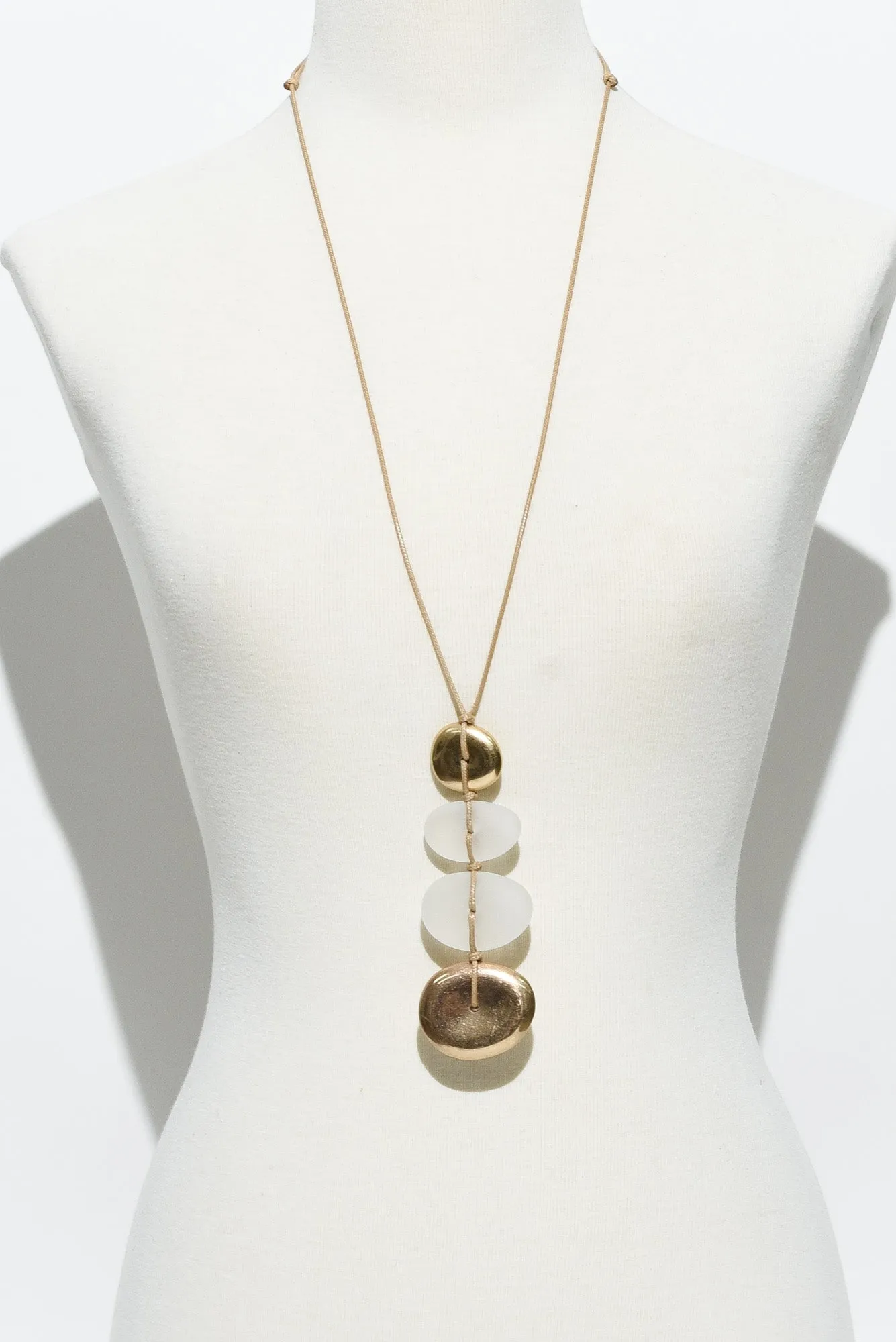 Hadley Rose Gold Circle Pendant Necklace sold by Blue Bungalow product image thumbnail 2