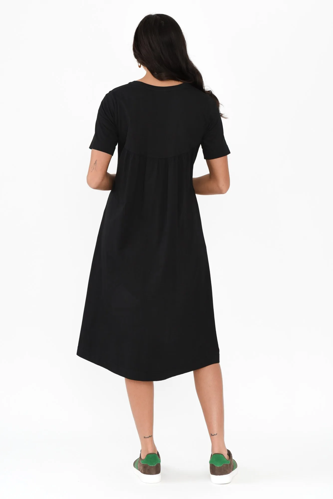 Cynthia Black Cotton Tee Dress sold by Blue Bungalow product image thumbnail 4