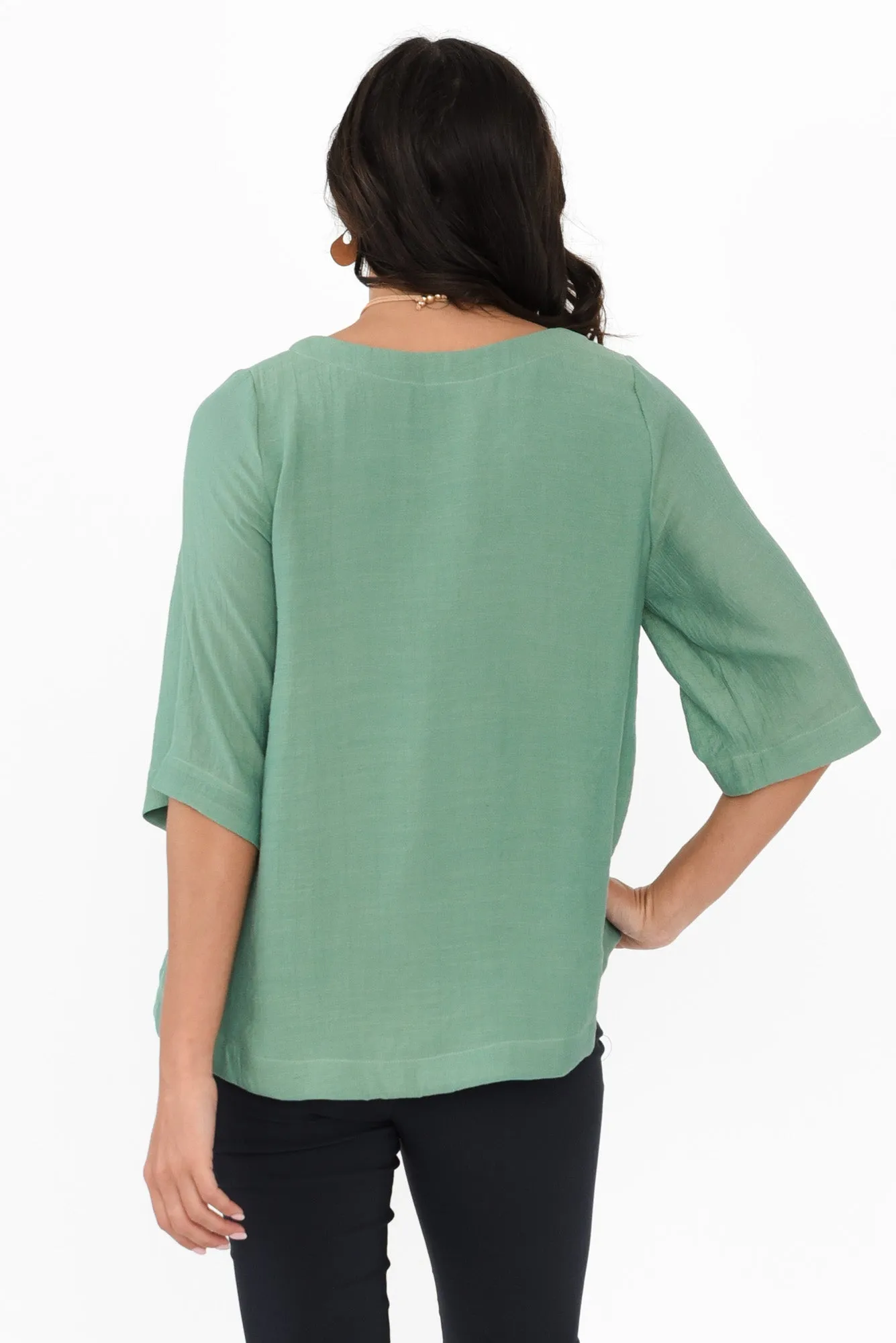 Selena Sage 3/4 Sleeve Top sold by Blue Bungalow product image thumbnail 4