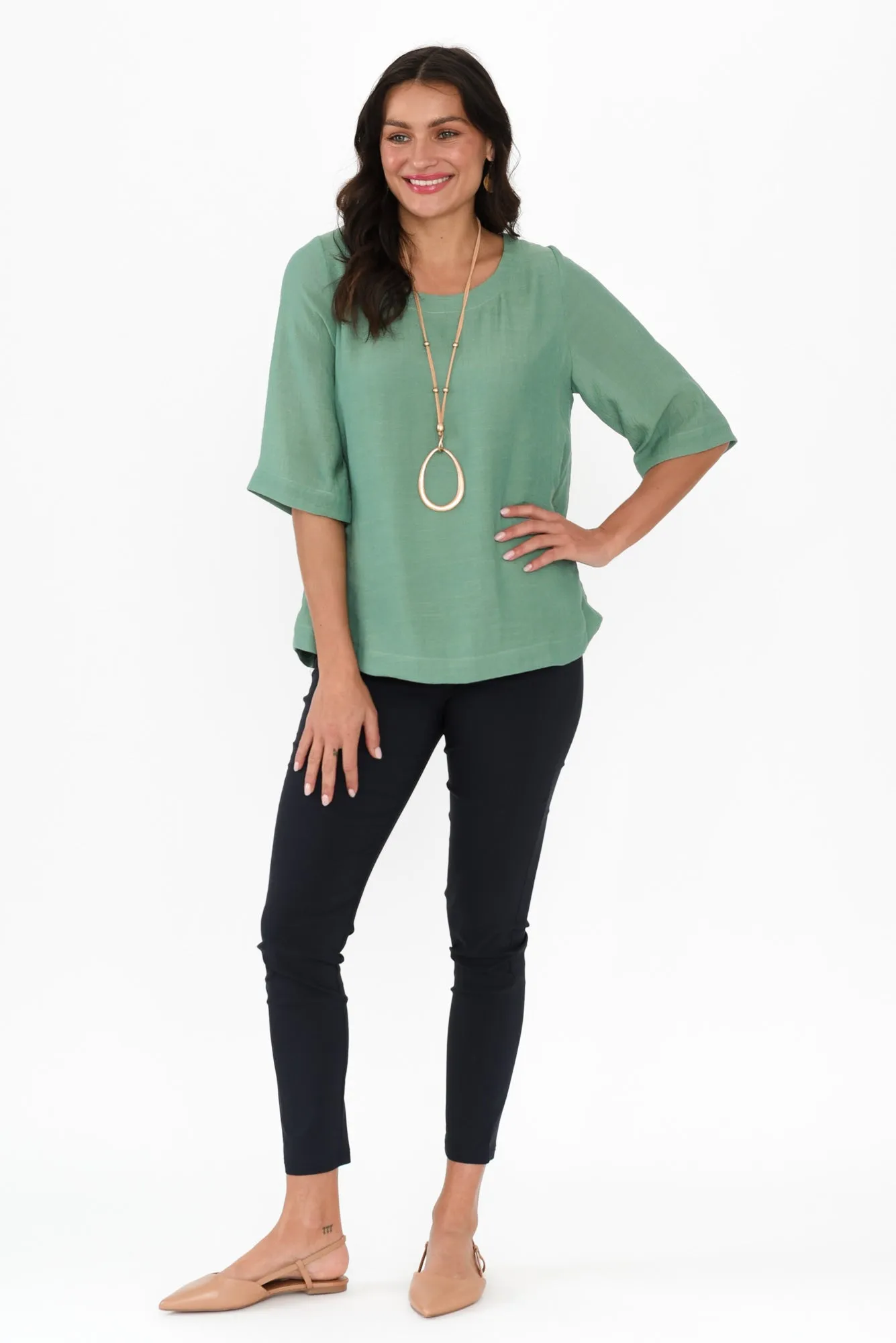 Selena Sage 3/4 Sleeve Top sold by Blue Bungalow product image thumbnail 2