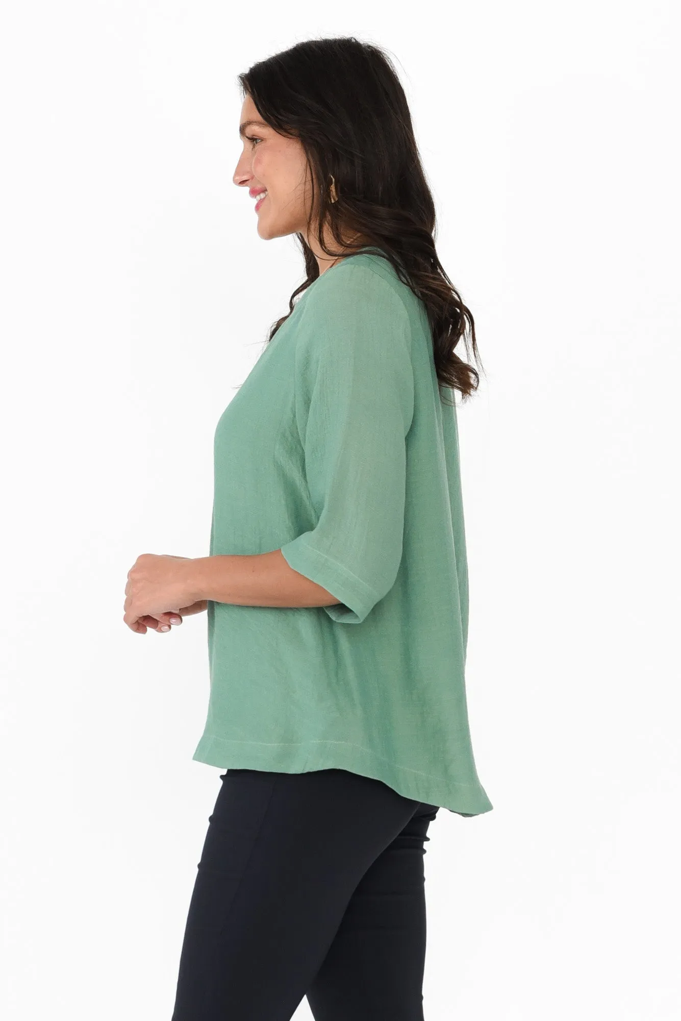 Selena Sage 3/4 Sleeve Top sold by Blue Bungalow product image thumbnail 3