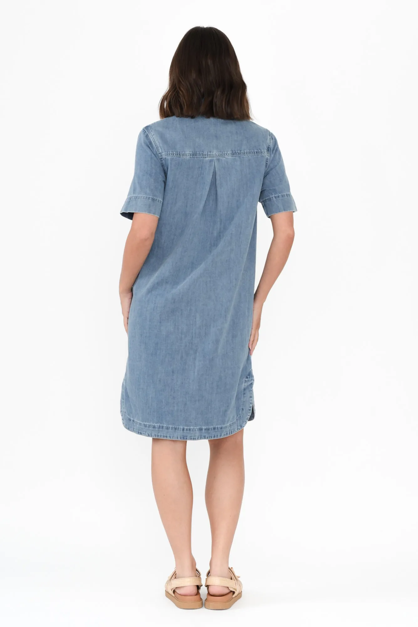 Dawson Blue Denim Button Dress sold by Blue Bungalow product image thumbnail 4
