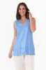 Mariah Blue Cotton Tank sold by Blue Bungalow