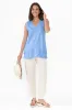 Mariah Blue Cotton Tank sold by Blue Bungalow