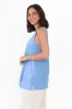 Mariah Blue Cotton Tank sold by Blue Bungalow