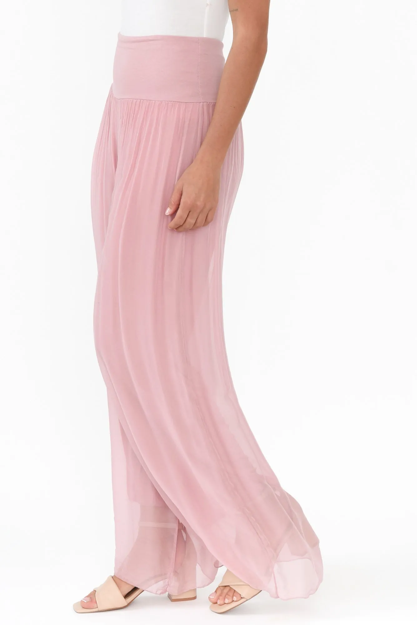Reba Pink Silk Layer Pants sold by Blue Bungalow product image thumbnail 3