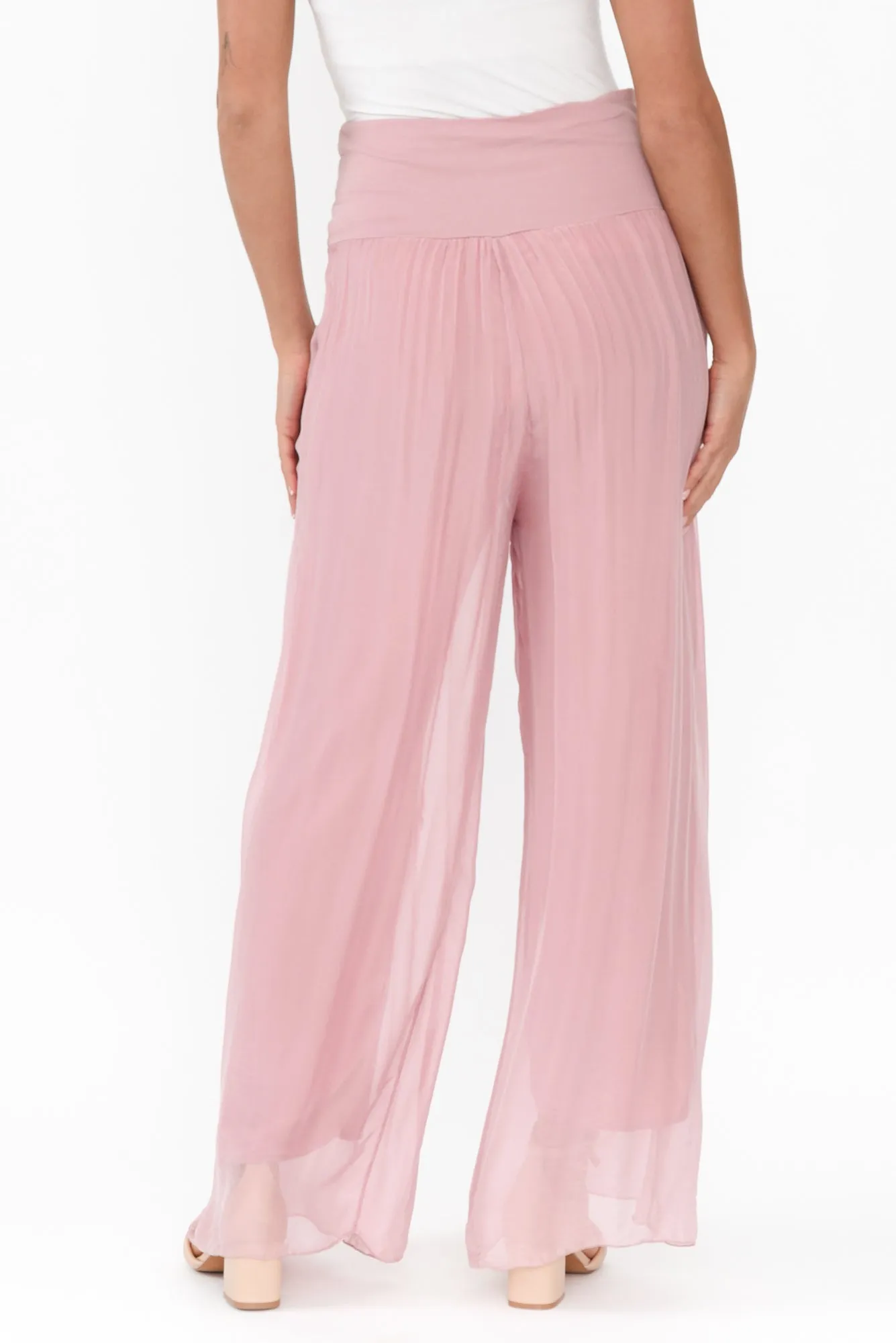 Reba Pink Silk Layer Pants sold by Blue Bungalow product image thumbnail 4