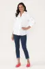 Chloe White Heart Linen Shirt sold by Blue Bungalow