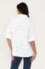 Chloe White Heart Linen Shirt sold by Blue Bungalow