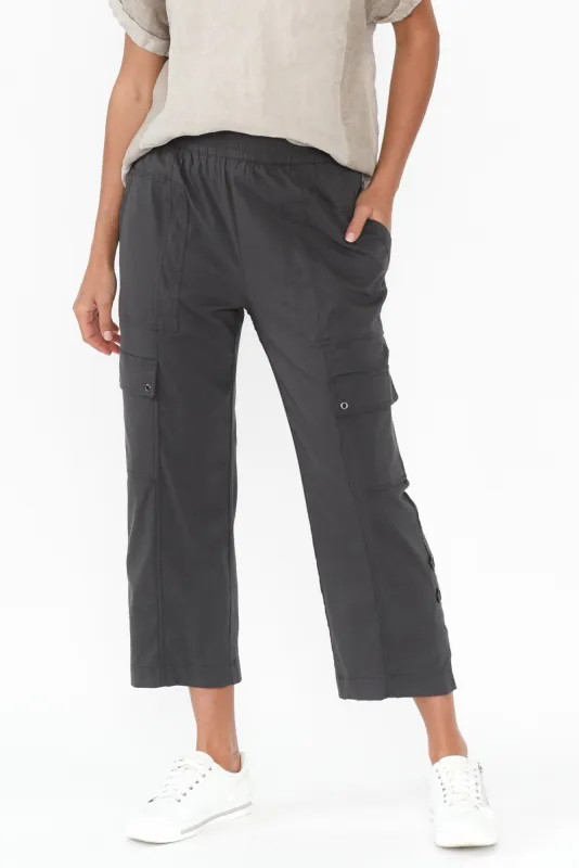 Air-Lite Charcoal Stretch Cargo Pants sold by Blue Bungalow