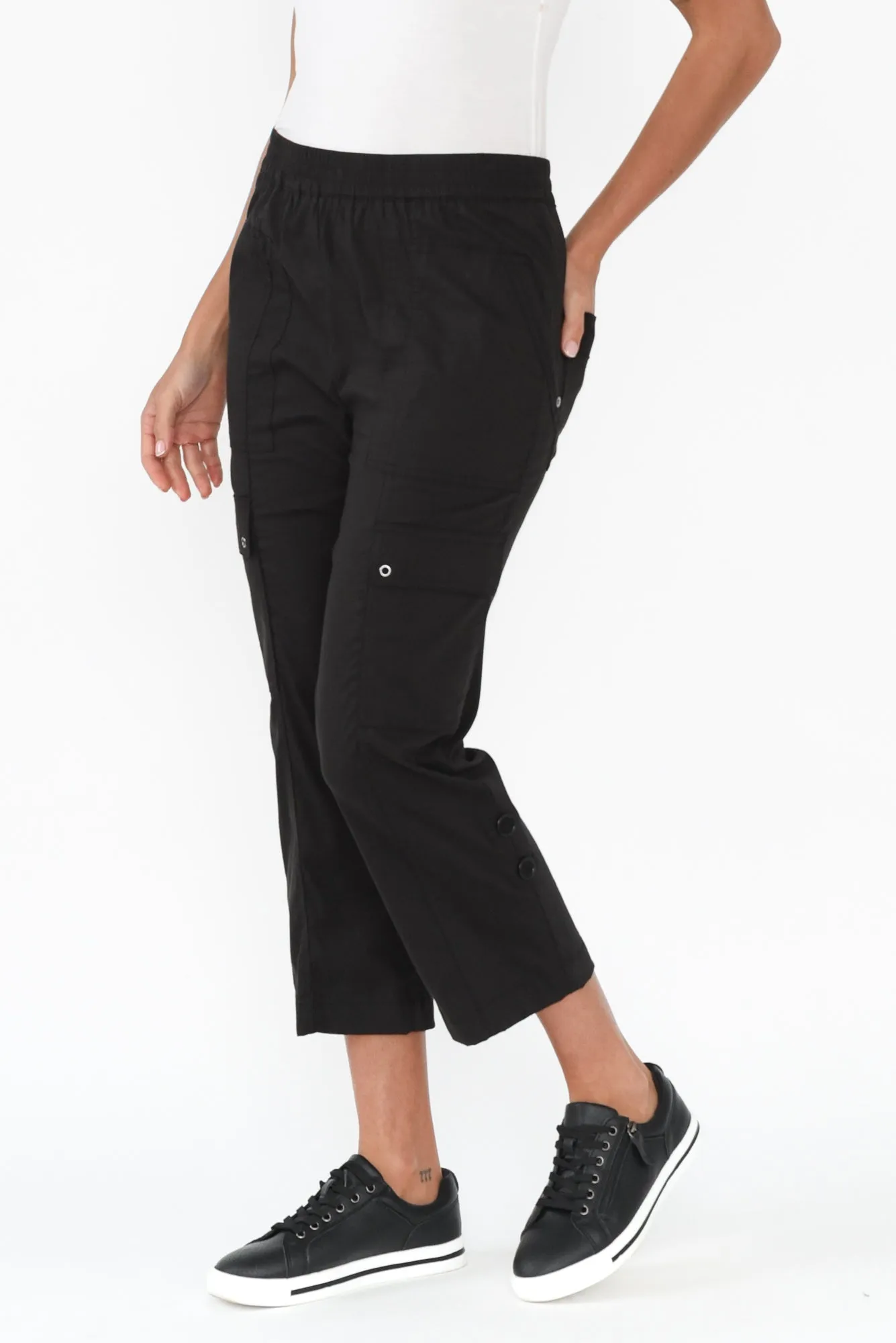 Air-Lite Black Stretch Cargo Pants sold by Blue Bungalow product image thumbnail 3