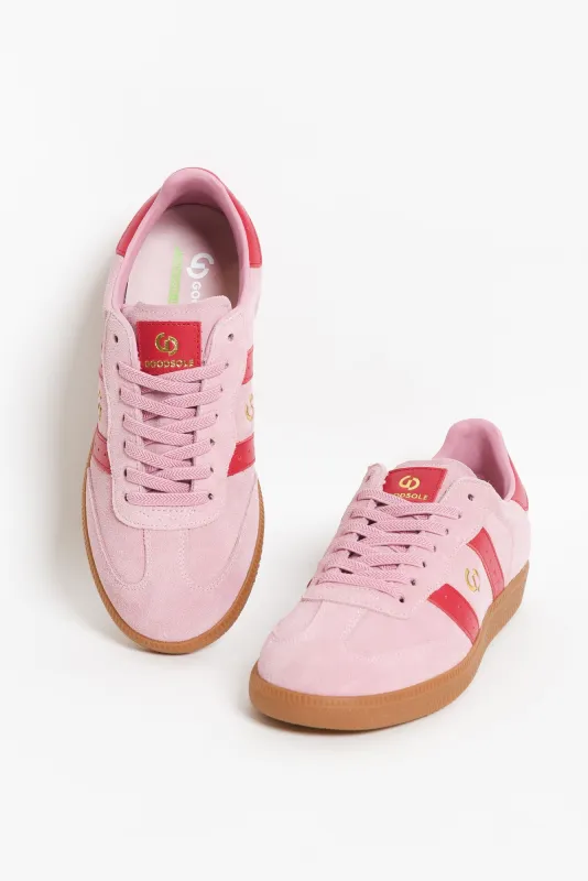 Parallel Pink Contrast Suede Sneaker sold by Blue Bungalow