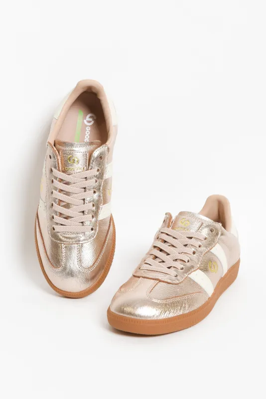 Parallel Rose Gold Contrast Leather Sneaker sold by Blue Bungalow