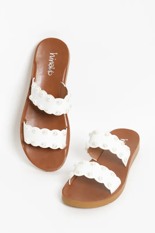 Warner White Pearl Slide sold by Blue Bungalow