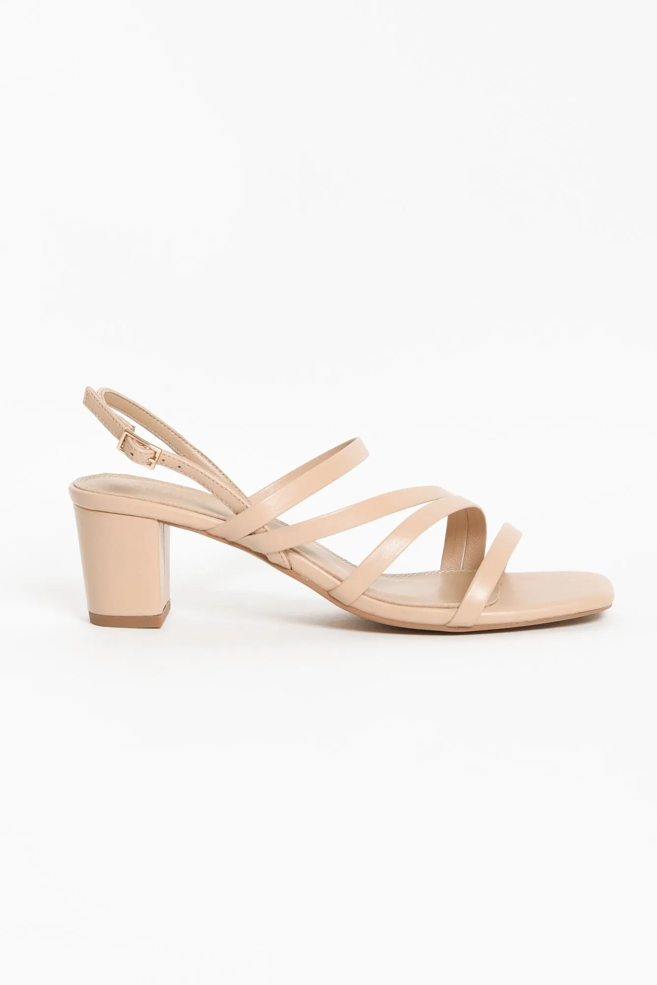 Zella Nude Leather Strappy Heel sold by Blue Bungalow product image thumbnail 2