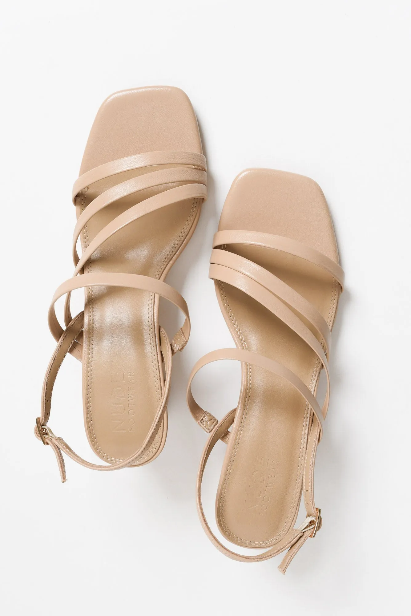 Zella Nude Leather Strappy Heel sold by Blue Bungalow product image thumbnail 3