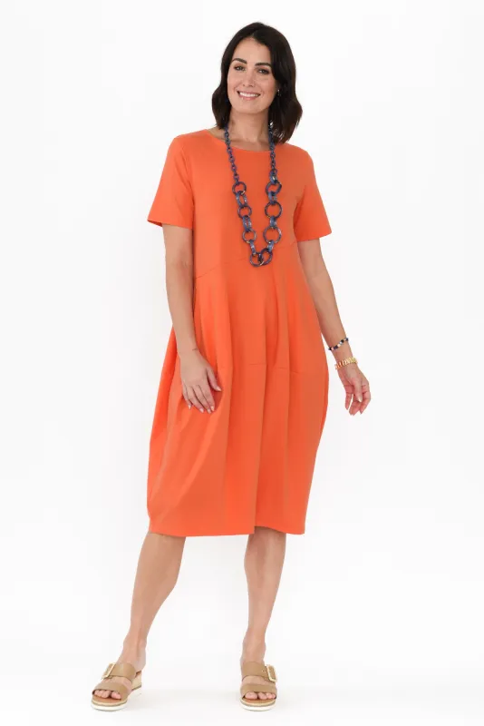 Morgan Apricot Diagonal Seam Dress sold by Blue Bungalow