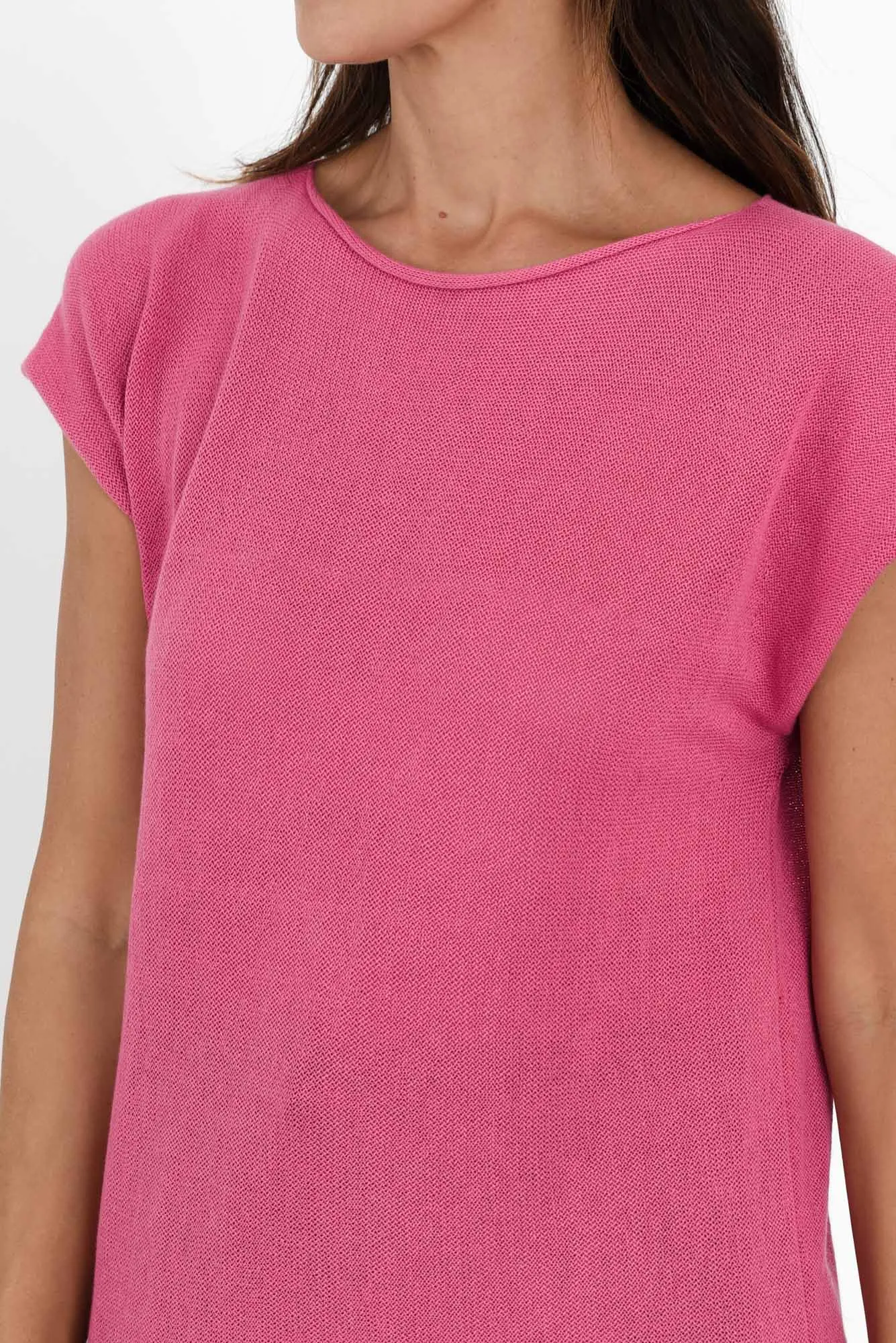 Ollie Pink Cotton Knit Tee sold by Blue Bungalow product image thumbnail 5