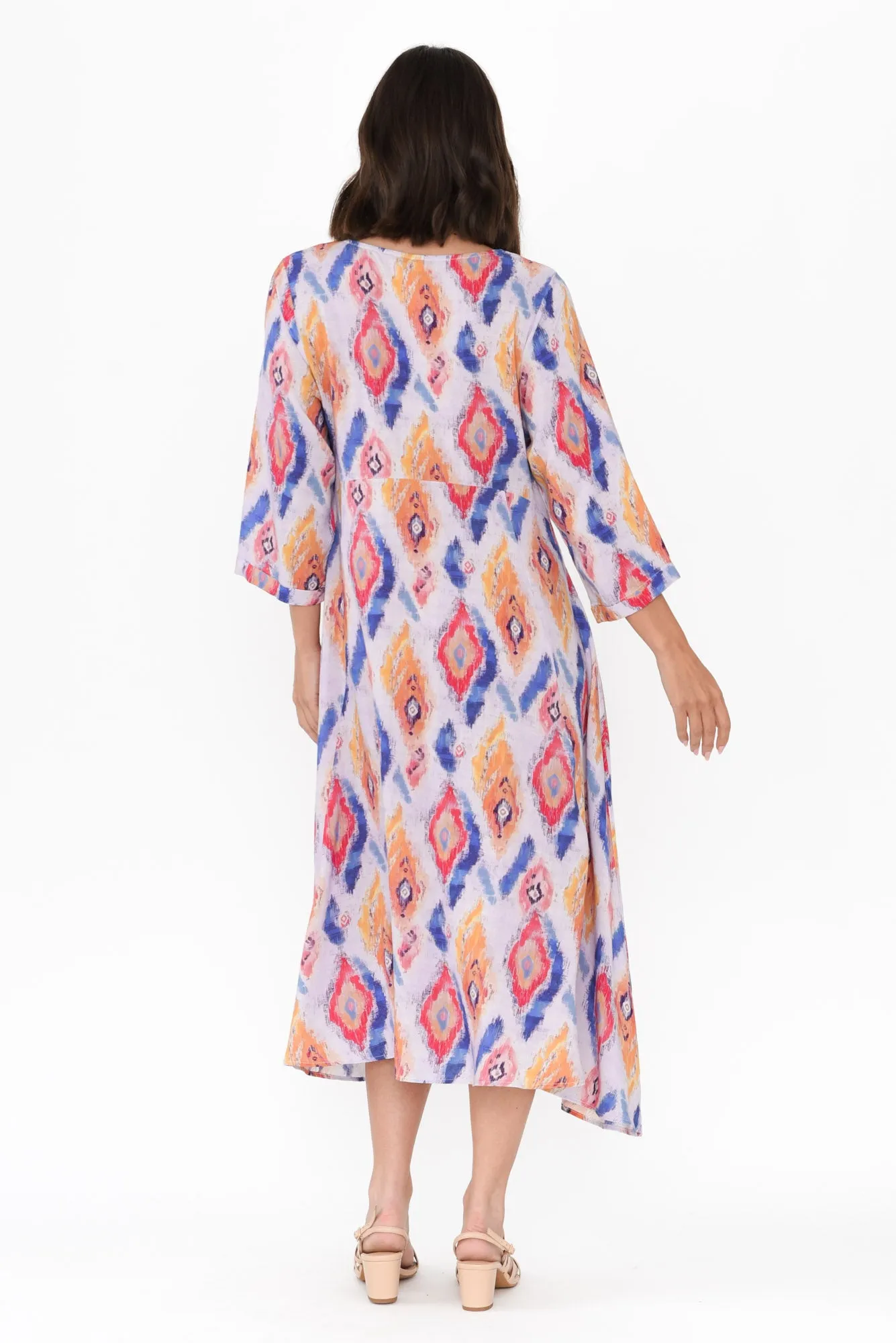 Teddy Blue Geo Sleeved Dress sold by Blue Bungalow product image thumbnail 4