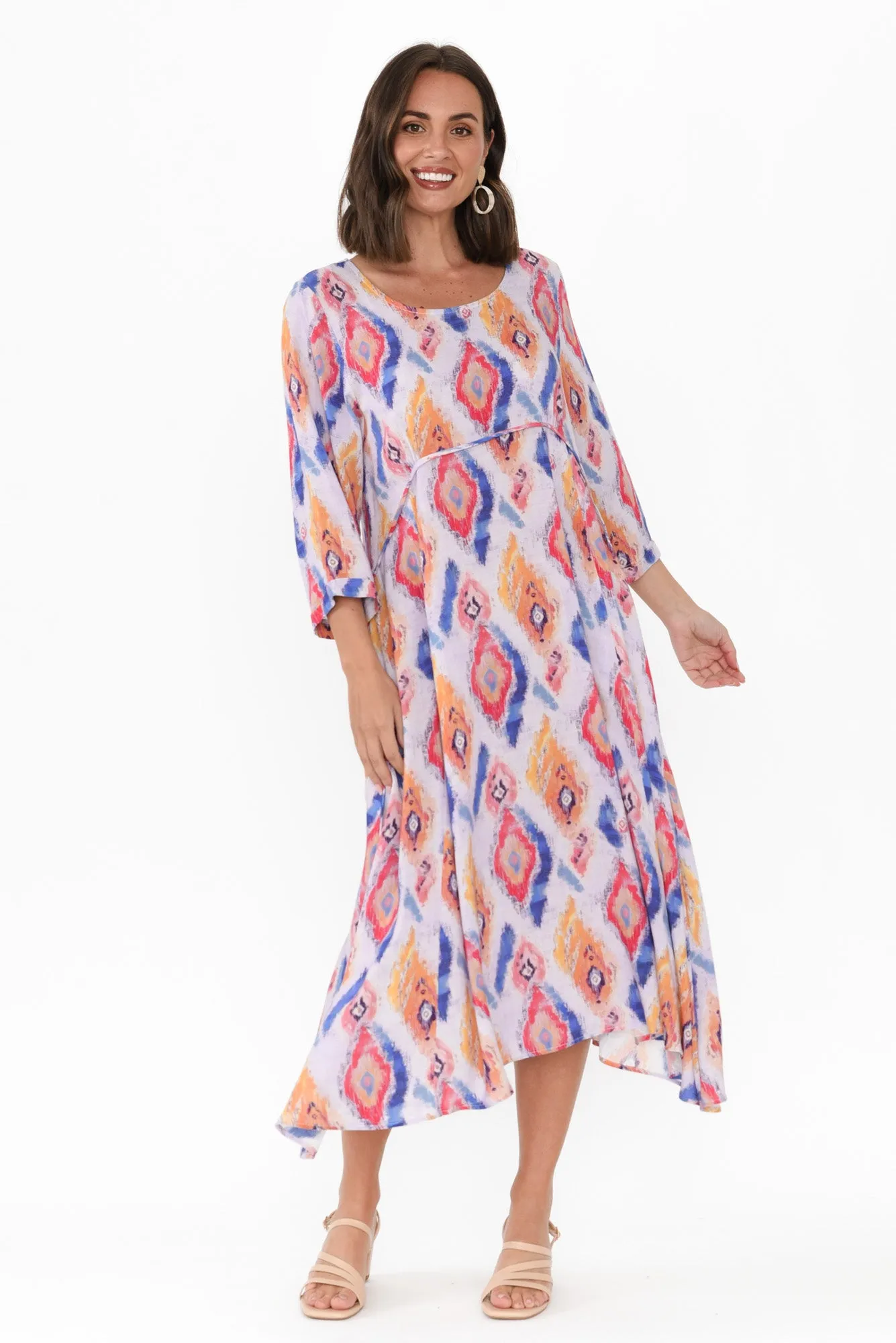 Teddy Blue Geo Sleeved Dress sold by Blue Bungalow product image thumbnail 2