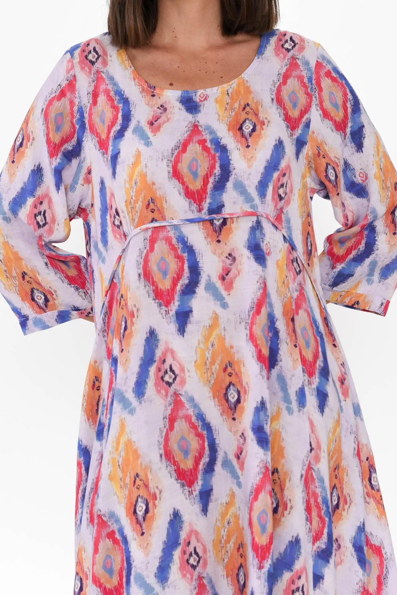 Teddy Blue Geo Sleeved Dress sold by Blue Bungalow product image thumbnail 5