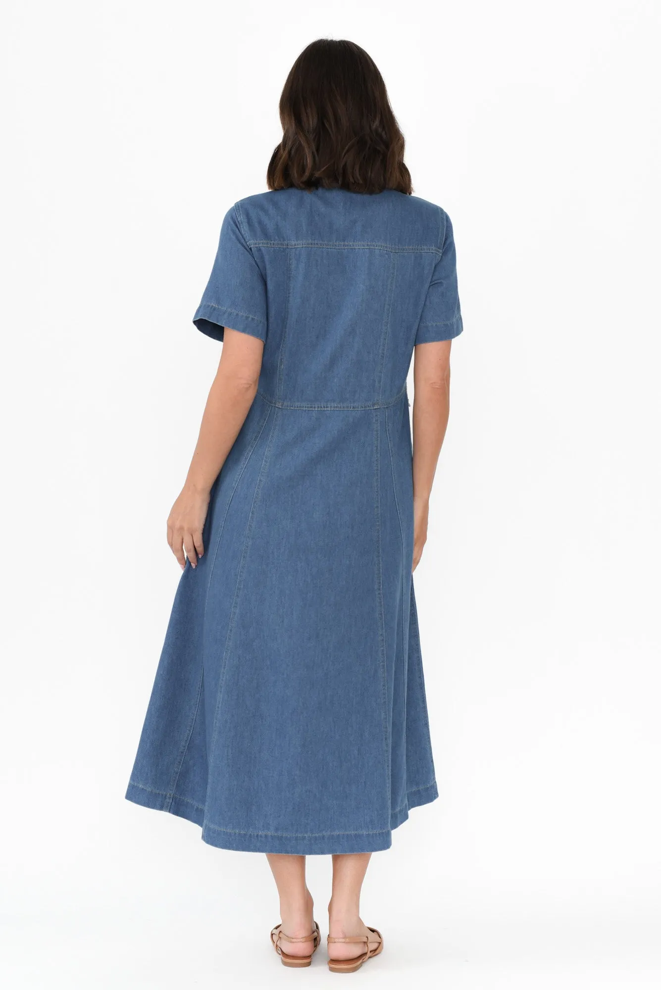 River Blue Denim Shirt Dress sold by Blue Bungalow product image thumbnail 4