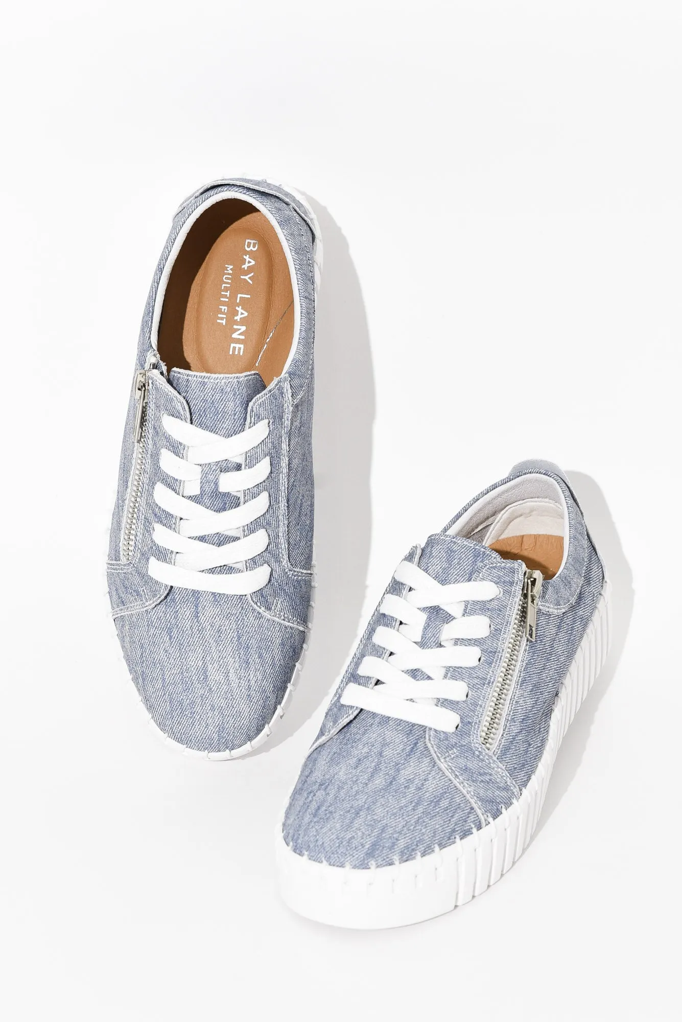 Medusa Blue Twill Platform Sneaker sold by Blue Bungalow product image thumbnail 2