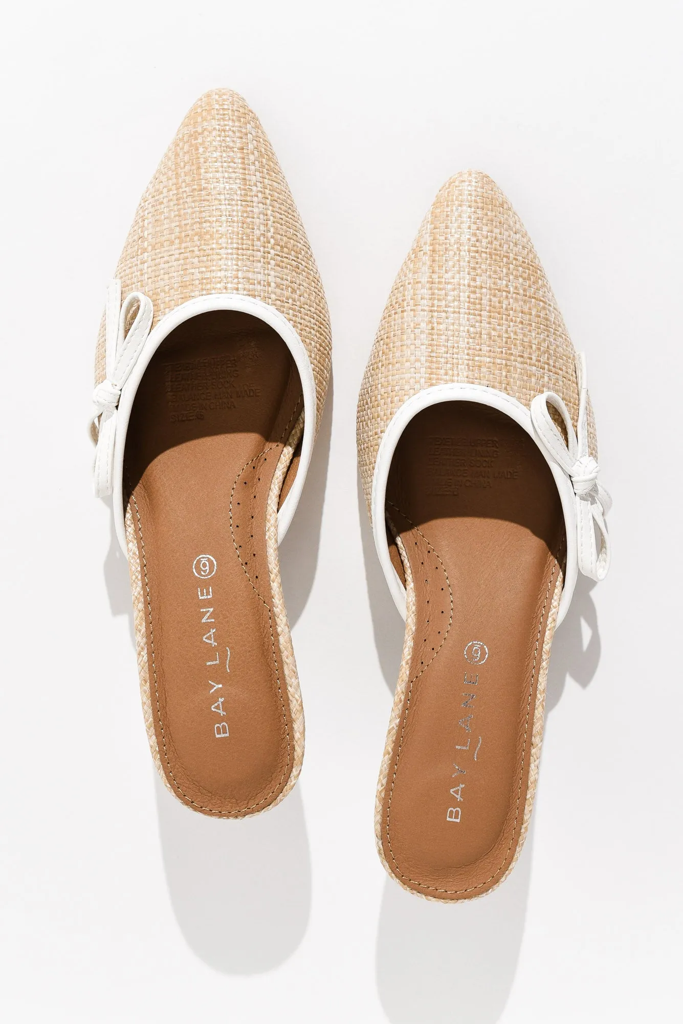 Spender Cream Raffia Leather Heel sold by Blue Bungalow product image thumbnail 3
